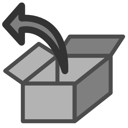 Download free grey arrow box icon